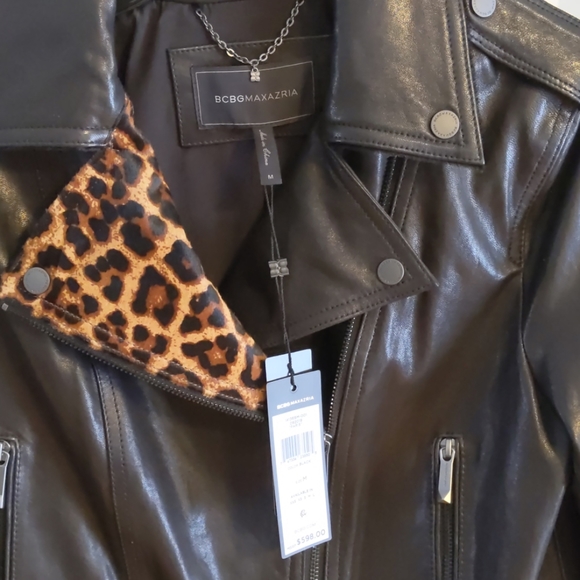 Bcbgmaxazria Leather Moto Jacket - Picture 5 of 16
